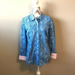 Lilly Pulitzer Paisley Tiger Button Down Shirt
